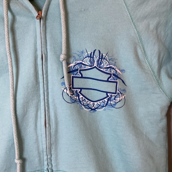 Harley Davidson Zipper Front Hoodie Womens Size M Blue‎ Tennessee - Picture 4 of 11